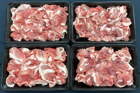 豚肉 切り落とし 1.6kg (400g×4パック)  三元豚 米豚 国産 豚 冷凍