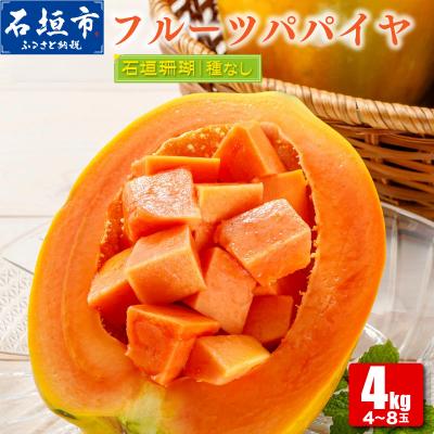 ふるさと納税 石垣市 フルーツパパイヤ4kg 【沖縄県 石垣島産】