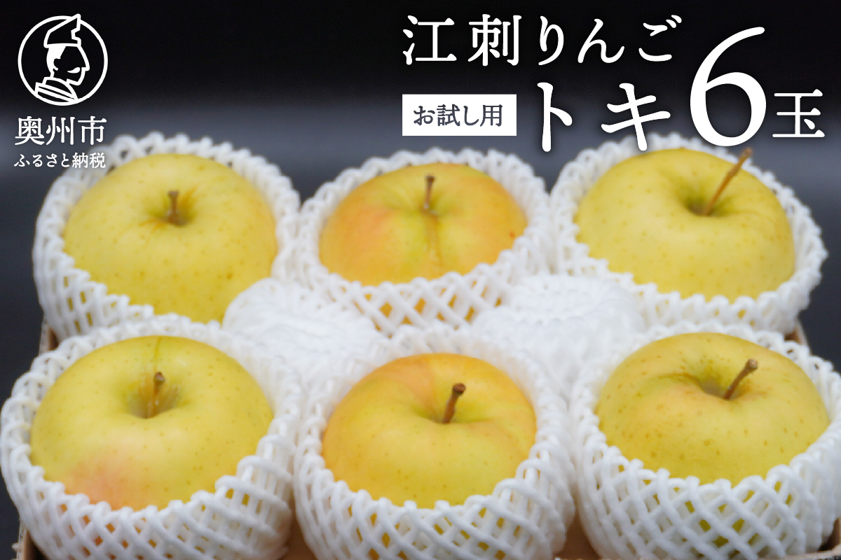 お試し用　江刺りんご「トキ」6玉 離島配送不可[AQ091]