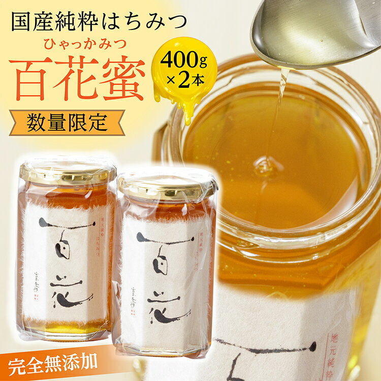 【ふるさと納税】 【 新蜜 】 はちみつ 国産 純粋 蜂蜜 400g × 2個 ハチミツ 合計 800g 無添加 | 国産 純粋 蜂蜜 （ はちみつ ） 百花 蜜 （ ひゃっかみつ ） 400g×2本 b-337