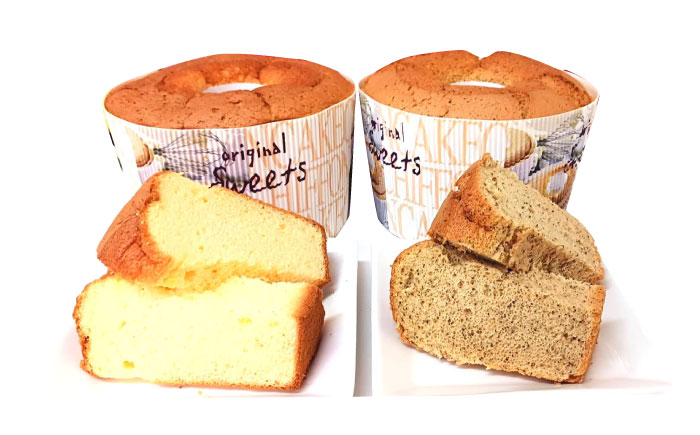 ふわふわのシフォンケーキ2種セット(プレーン、紅茶)《築上町》【(有)工房よしかわ】 [ABAK006]