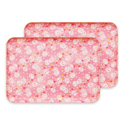 ふるさと納税 和歌山市 友禅和紙 トレー L 39cm 桜 雪うさぎ 2枚セット 食洗機対応のおしゃれな和風トレー