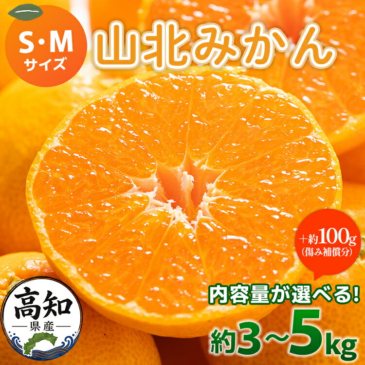 【ふるさと納税】山北みかん 秀品（S・Mサイズ）約3kg・約5kg - 先行予約 数量限定 大容量 選べる内容量 果物 フルーツ 柑橘 温州みかん ミカン 蜜柑 甘い 箱 ジュース おいしい 小玉 大玉 小粒 大粒 品種 箱買い 糖度 お歳暮 贈答 5キロ 高知県 香南市【常温】Ryk-0035