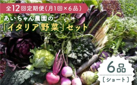 【6品 / 12回定期便】農薬に頼らない！カラダにやさしい「イタリア野菜」セット（ショート）【吉野ヶ里あいちゃん農園】[FAA014]