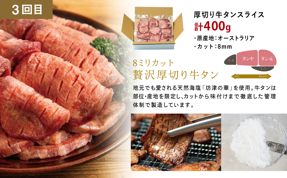 【厳選焼肉定期便】黒毛和牛・ブランド豚・牛タン 全3回コース 牛肉 焼肉 焼き肉 BBQ バーベキュー 豚肉 バラ ロース 牛タン お肉 小分け 冷凍 定期配送 カミチク スターゼン JA食肉かごしま