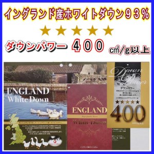 訳アリ 羽毛布団【イングランド産ホワイトダウン93%】 シングル 150×210cm 羽毛掛け布団【ダウンパワー400】