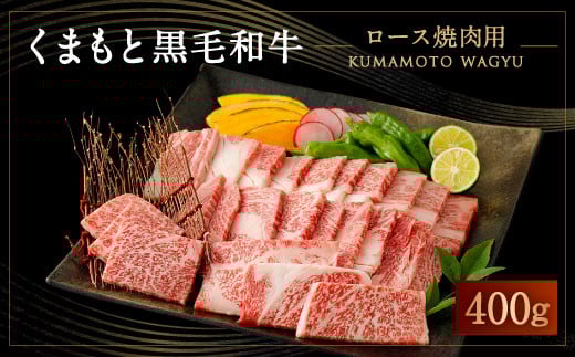 
くまもと 黒毛和牛 ロース 焼肉 用 400g 国産 和牛
