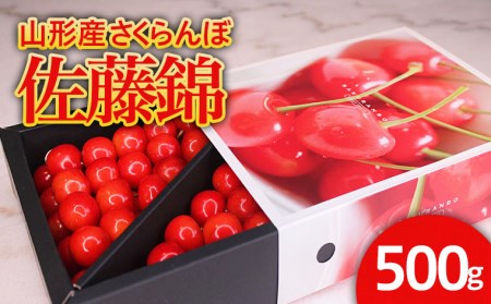 ★旬★山形産 さくらんぼ 佐藤錦 L 500g スリーブ箱 【令和7年産先行予約】FU21-032 くだもの 果物 フルーツ 山形 山形県 山形市 2025年産