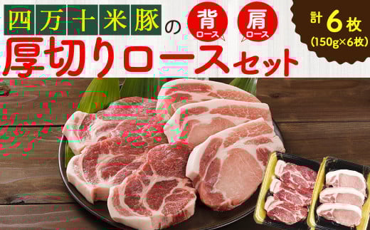 【大人気返礼品】しまんと米豚の厚切りロースセット （150g×6枚）Qjs-04 米豚 ぶた肉 豚肉 国産豚肉 国産ぶた肉 豚ロース 冷凍豚