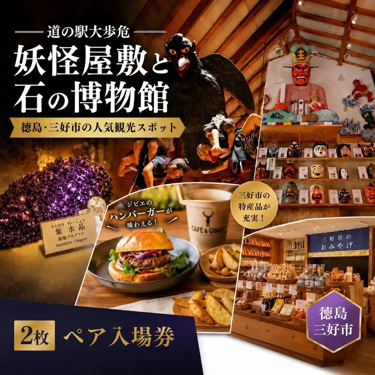 妖怪屋敷 石の博物館 入場券 2枚 旅行 チケット 徳島県 三好市