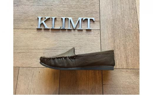 
            靴　KLIMTクリムトの　ふわふわ楽チン　モカシンシューズ　ダークブラウン
          