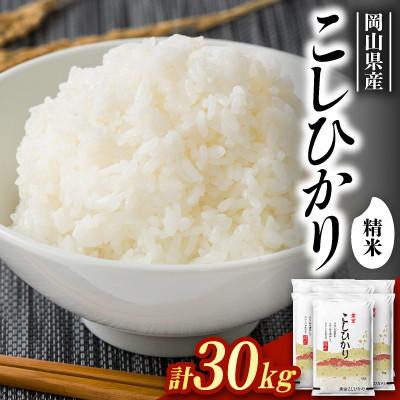 ふるさと納税 岡山市 【食味鑑定士厳選】岡山県産 コシヒカリ30kg(5kg×6袋)