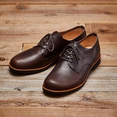 ふるさと納税 大和郡山市 足なりダービー チョコ 25.0cm 牛革 革靴 KOTOKA メンズシューズ KTO-3001