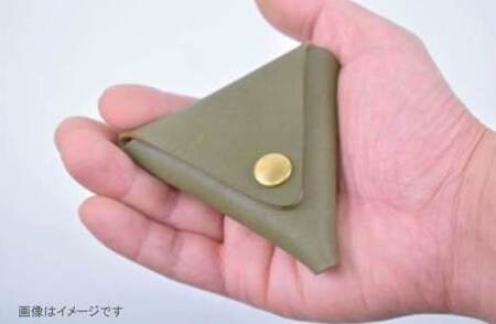 【minca】 栃木レザーの三角コインケース小 小銭入れ コンパクト 小さめ/Coin purse 01/チョコ　469