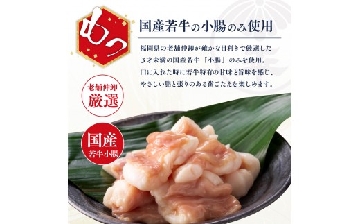 博多菊ひら 厳選国産若牛 もつ鍋セット【こく味噌味2人前×1セット】【BS003】｜もつ鍋 鍋セット モツ もつ 篠栗町