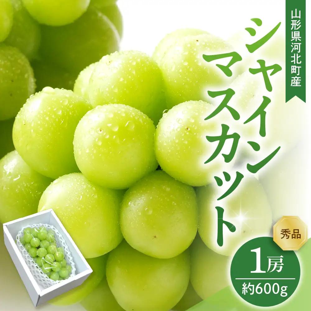 ぶどう シャインマスカット 1房 600g 秀品 令和8年産 ぶどう