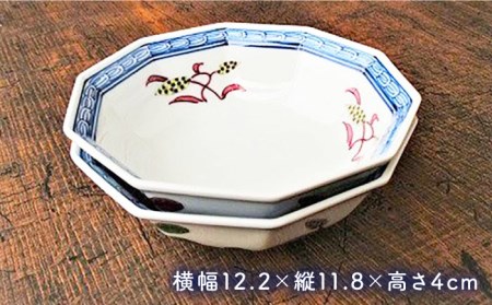 有田焼 麦絵（グリーン・マロン）十角ミニ 小鉢 /宮崎陶器 [UBE006] 小鉢