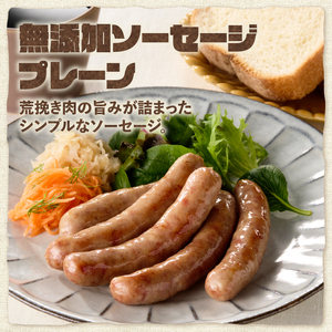 無添加ソーセージセット（2種32本入り） ウインナー ソーセージ 無添加 プレーン バジル 詰合せ セット 2種 32本 1kg バーベキュー キャンプ パーティー 手作り フランク 食べ比べ オール