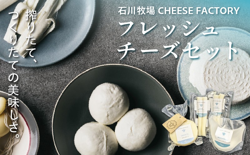 
                  石川牧場 CHEESE FACTORY フレッシュチーズセット_M393-001
                