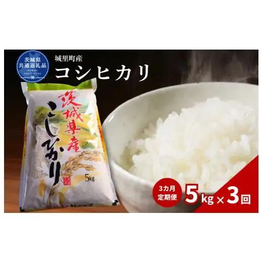 【3カ月定期便】コシヒカリ 5kg（茨城県共通返礼品・城里町産） / 米 こめ コメ お米 おこめ コシヒカリ こしひかり 白米 精米 ごはん ご飯 令和7年産 5kg 定期便 茨城県 城里町 利根町