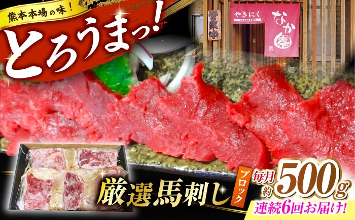 
            【6回定期便】熊本 馬刺し「なか園」赤身馬刺し 約500ｇ【有限会社スイートサプライなかぞの】 [ZBV078]
          