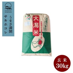 予約受付開始!秋田県産　サキホコレ30kg　1等　玄米【令和7年産】《11月初旬より発送》【配送不可地域：離島・沖縄県】【1463504】
