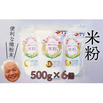 ふるさと納税 臼杵市 安心安全のれんげ米の米粉(500g×6個)