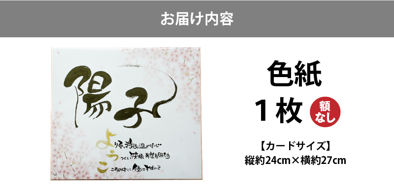 【世界にたったひとつの贈り物シリーズ】 筆文字 ネームInポエム（額なし） ※備考欄入力必須　説明文をご確認ください※　H144-015