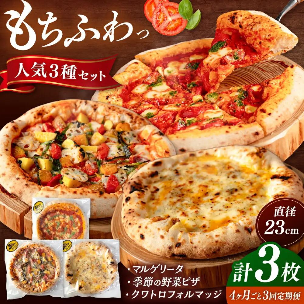 【全3回定期便】 人気 ピザ 3種 [ADBH029] ピザ 美味しい 冷凍