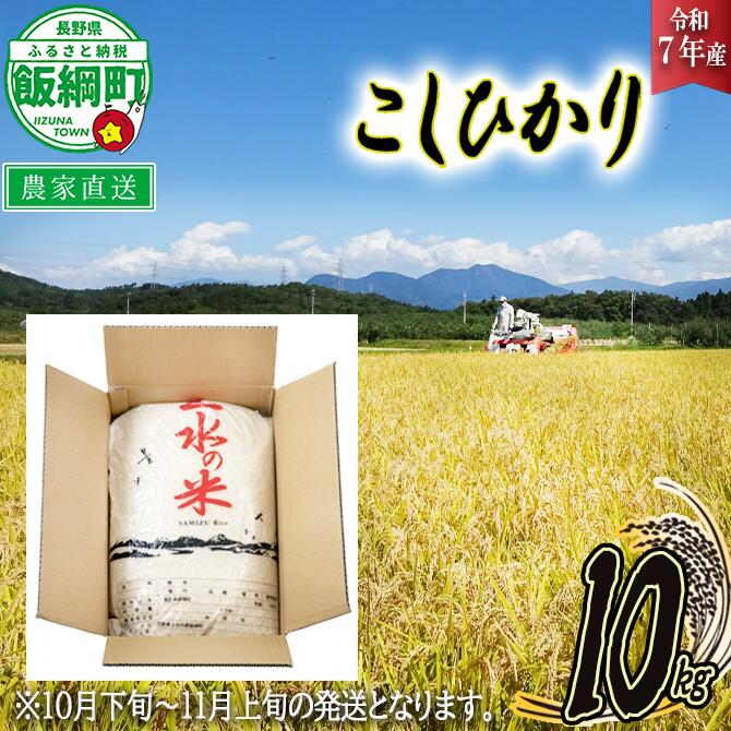 【ふるさと納税】 米 コシヒカリ 10kg 令和7年産 (株) マッシュアンドフルーツ 長野県 飯綱町〔 お米 こしひかり 白米 精米 信州 〕 2025年10月下旬頃から2025年11月上旬頃まで順次発送予定