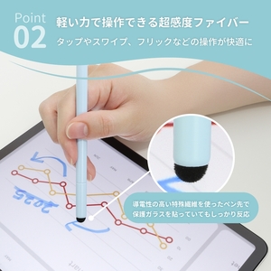 Owltech スクリュータイプ 超感度ファイバー／スリムディスク 2WAYタッチペン　ホワイト OWL-TPSE15-WH【 ガジェット 神奈川県海老名市 】