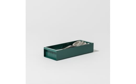 No.452-03 置き場所が自由な水切りカゴ　CARGO H55 グリーン ／ 水切り バスケット 省スペース キッチン収納 セパレート 吸水構造 コンパクト 持ち運び 重ね置き 整理整頓 おしゃれ 時短 家事 大阪府