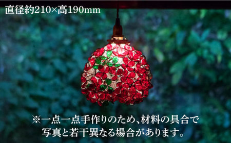 【ステンドグラスのある暮らし】バラブーケ（ペンダントライト）＜ウェーブGグラス工房＞那珂川市 ステンドグラス インテリア ランプ  158000 158000円 [GAW006]