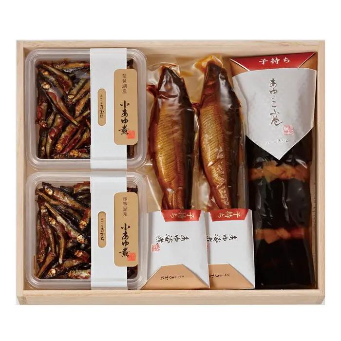 ＜あゆの店きむら＞ 滋賀県産 あゆ御膳 G5 (小あゆ煮80g×2・子持姿煮×2・子持こぶ巻×1)