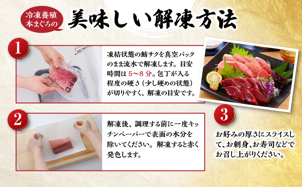 本マグロ（養殖）トロ＆赤身セット 1kg［KS13］