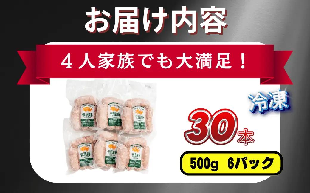 【千葉県多古町産】粗挽きハーブフランクフルトソーセージ 30本セット(60g×30本)_粗挽き ハーブ フランク ソーセージ 多古町産_【配送不可地域：離島・沖縄県】MT203971_033001