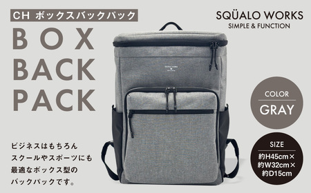 CH ボックスバックパック グレー SW-CH009-GR | 灰色 バッグ 鞄 かばん 収納 充実  送料無料