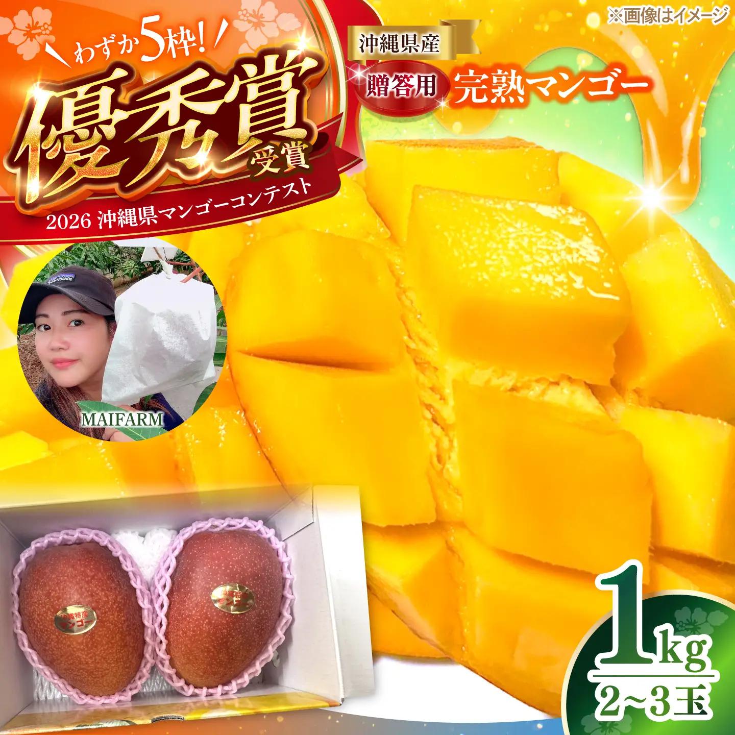 【2027年発送】完熟マンゴー 贈答用 1kg 沖縄 BCAN001