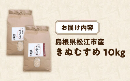米 【数量限定50個】豊かな自然が育んだお米 松江市産きぬむすめ 10kg 島根県松江市/フジキコーポレーション株式会社[ALDS021] 米 米