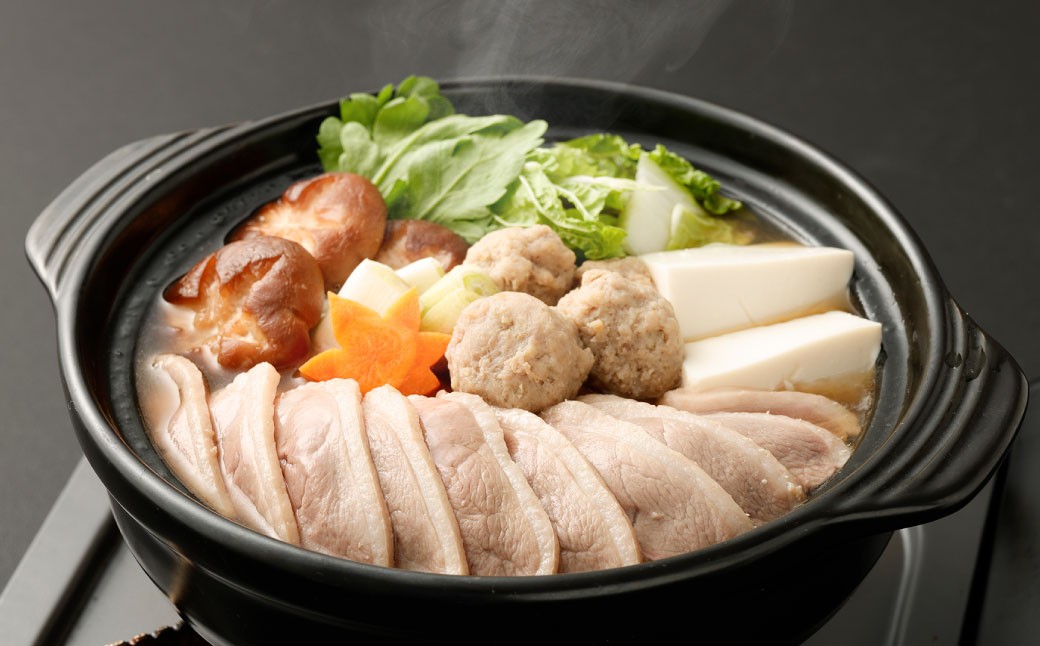 
            『京鴨』鍋セット（3～4人前） ／ スライス つくね つゆ 鴨 カモ 肉 
          
