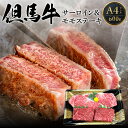 【ふるさと納税】A4ランク 但馬牛 サーロインステーキ モモ ステーキ 各150g×2枚 計600g 送料無料 食べ比べ 黒毛和牛 盛り合わせ 肉 お肉 セット 経産牛 赤身 和牛 霜降り 肉 BBQ バーベキュー 冷蔵 ファミリー お中元 御歳暮 冷凍 02-29