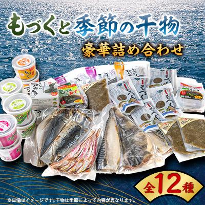 ふるさと納税 長門市 もずくと干物の豪華詰め合わせセット　全12種