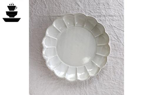 
            白石焼/裕翠窯　粉引マーガレット大皿５枚セット
          