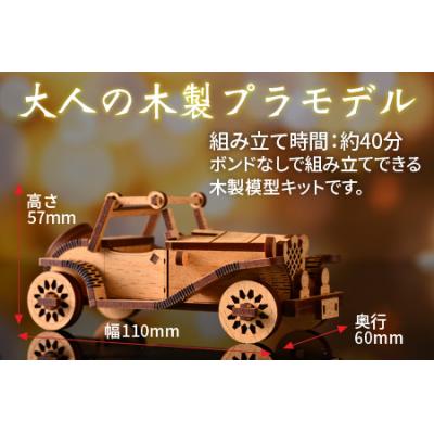 ふるさと納税 大野市 レーザー加工　木製模型キット(クラシックカー)ナチュラルブラウン |  | 01