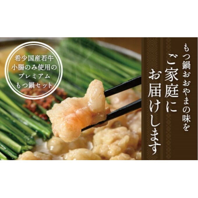 定期便 3回 もつ鍋 博多もつ鍋 おおやま しょうゆ味 2人前 希少 国産 若牛小腸のみ使用 プレミアムもつ鍋セット 福岡売上1位 モツ鍋 配送不可 離島 オリジナル 醤油 ぷりぷり 贈り物 _イメー