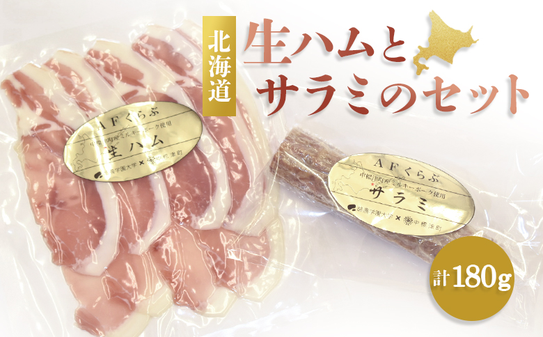 中標津町特産豚を使った生ハムとサラミのセット【1700802】