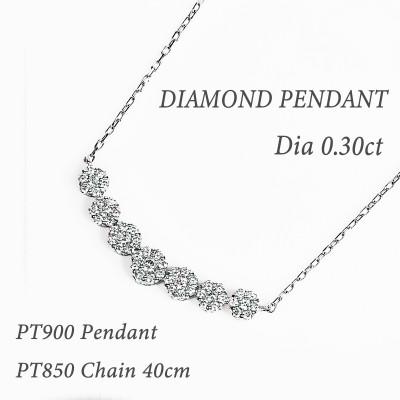 ふるさと納税 富士川町 プラチナ ダイヤ ラインネックレス 0.3CT　N376DI-P