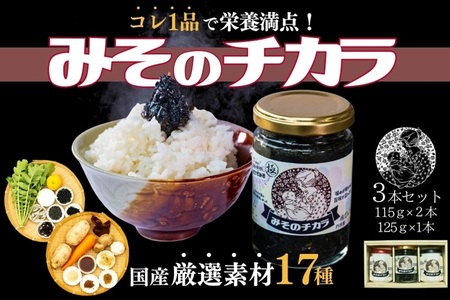 (10090) 子宝の栄養おかず味噌 「みそのチカラ」３本セット