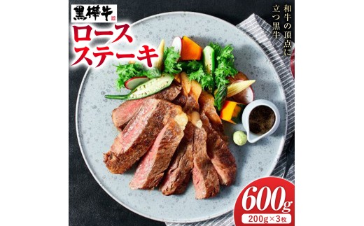 牛肉 くまもと黒毛和牛 黒樺牛 A4-A5等級 ロースステーキ(1枚200g) 計600g 杉本本店《90日以内に出荷予定(土日祝除く)》ステーキ 和牛 お肉 黒毛和牛 国産 九州産 熊本県産 冷凍 送料無料