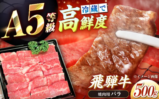 【チルド（冷蔵）発送！】 牛肉 「飛騨牛」 A5等級 バラ 500g / 恵那市 / 東美濃農業協同組合 [AUFX002]
